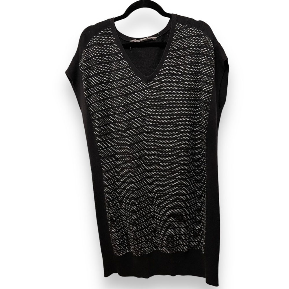 Athleta "Thereafter" Black & White Speckled Knit Sweater Dress, Size XL